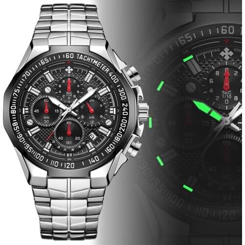 New WWOOR Watches Men 2021 Highend Military Black Sports Chronograph Clock Male Fashion Big Dial Quartz Wrist Watch Reloj Hombre