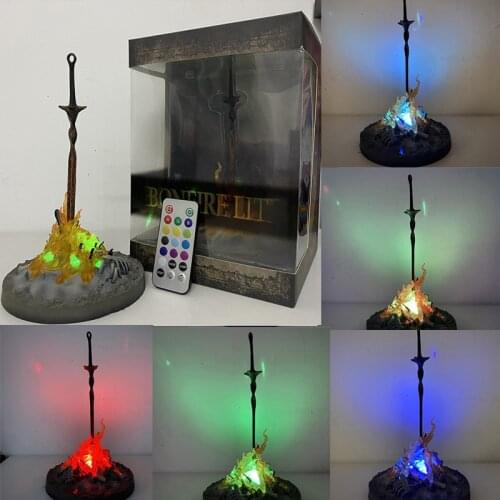 Dark Souls LED ILLUMINATION Bonfire LIT Light-up Statue Collectible Action Figure 1/6 Scale Doll