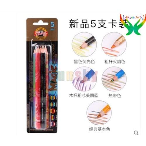 Children Woodless color Pencil Rainbow Coloured Drawing Pencil 4 color in 1 Art Supplies paniting set Painting Handbook draw set