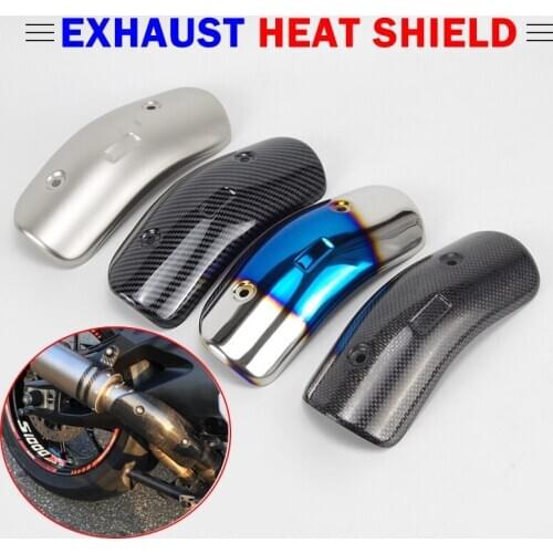Motorcycle Exhaust Muffler Middle Connection Link Pipe Carbon Fiber Protector Heat Shield Cover Guard For Z900 z750 z250 cbr1000