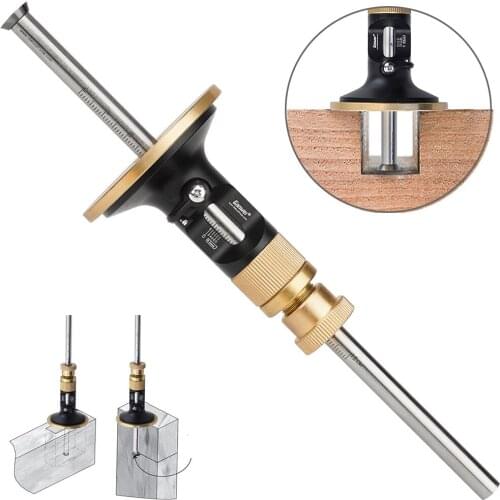 European Style Scribe 0.2mm Precision Fine-Tuning Blade Scribing Tools With 2 Replacement Cutters Wheel Marking Gauge