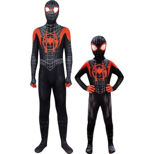 2021Cosplay Movie Parallel Universe Spider-Boy Halloween Costume Myers Suit Superhero Bodysuit For Children Adult