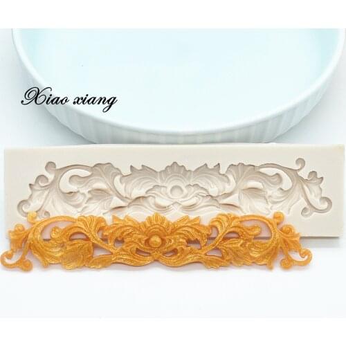 Flowers Lace Silicone Cake Molds For Baking Fondant Molds Birthday Cake Decorating Tools Kitchen Baking Accessories FM196