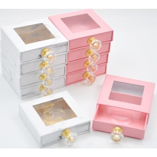10/pack Wholesale false Eyelash Boxes Package custom logo Eyelash Packaging Box 25mm mink Lashes Square makeup Case vendors