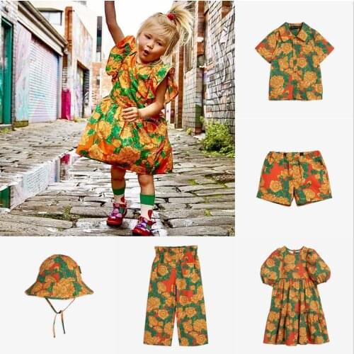 2021 New Summer Mini Brand Baby Kids Clothes T-Shirts PantsToddler Girl Dress Children Fashion Tops Girls Boutique Outfits