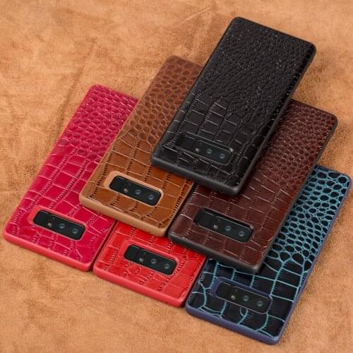 Mobile phone shell crocodile leather back cover skin phone case for Samsung Galaxy note8 Note7 shell all handmade