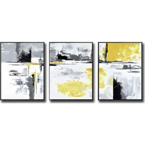 MYT Hand Painted 3 Panel Canvas Wall Art Decorative Item Oil Painting Wall Decor Art Oil Painting Art Room Unframed Free Ship