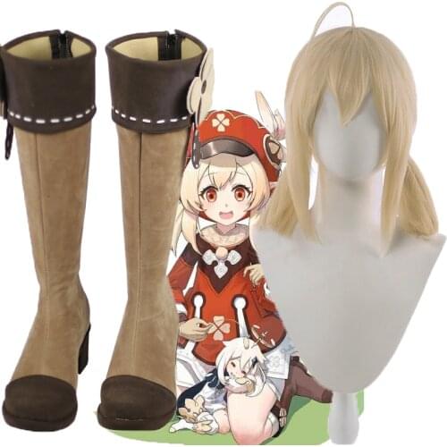 Game Genshin Impact Mondstadt Spark Knight Klee Cosplay wigs Shoes Halloween Anime Carnival Customized Role Play Prop Boots NEW