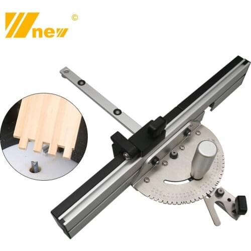 450mm Miter Gauge with Tenon and Track Stop Woodworking Table Saw/Router Miter Gauge Sawing Assembly Ruler DIY Tools