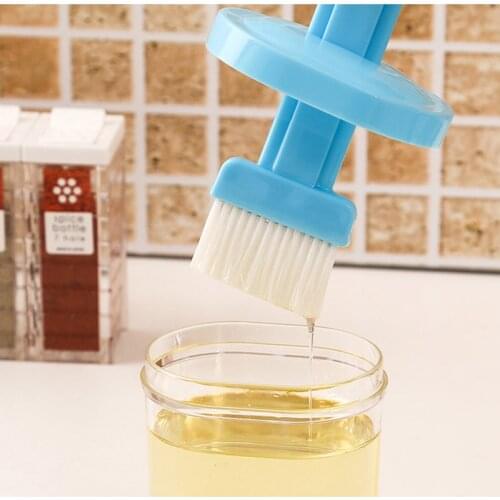 Brush oil Gravy Boats Easily Cleaned kitchen Brush oil Tools With oiler Non-Stick Three color optional 1PC