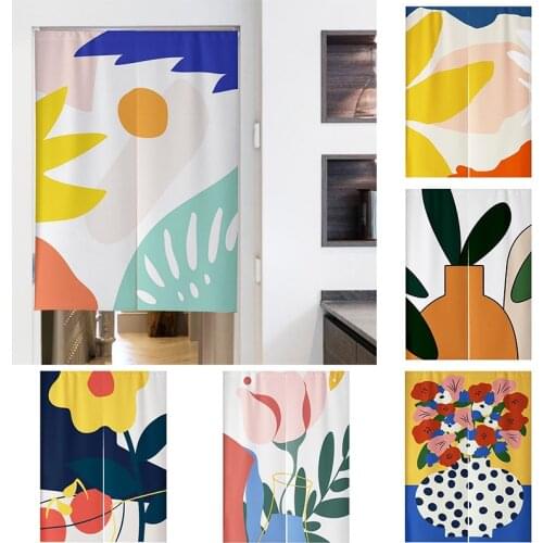 Japenese Kitchen Door Curtain Bedroom Blackout Curtain Home Decoration Hanging Curtain Shelter Curtain Half Panel Curtain
