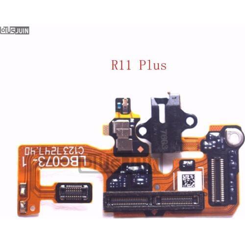 1pcs Ear Earphone Audio Jack Port connector Flex cable For OPPO R11 Plus mobile phone with mic microphone