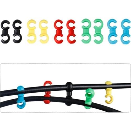 10Pcs Bicycle Hub Buckle Handcuff Hub Storage Buckle MTB Bike Clamps Set Line Deduction Clamps Decorations Bike Accessories