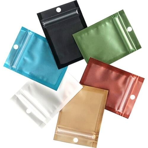 1000Pcs Clear Front Resealable Zip Lock Plastic Storage Bag Retail ZipLock Poly Pouch with Hang Hole Mylar Foil Jewelry Packages