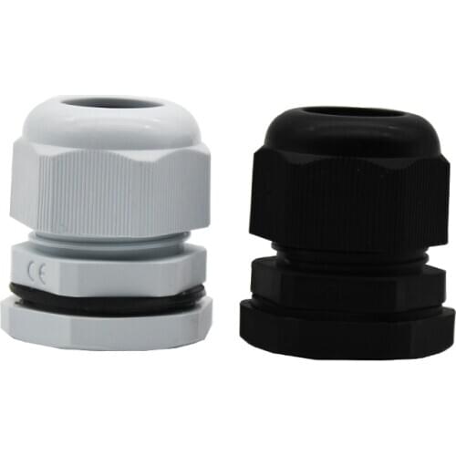 2/4/10/20pieces White Black Waterproof Cable Gland Nylon Plastic Connector IP68 Cable Wires Entry PG7 PG63 M12 M18 M32
