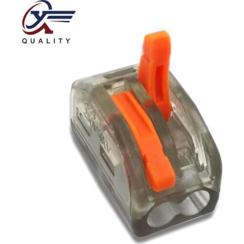 30/50/100 PCS/lot PCT-212 black 222-212 mini fast wire Connectors Universal Compact Wiring Connector push-in Terminal Block