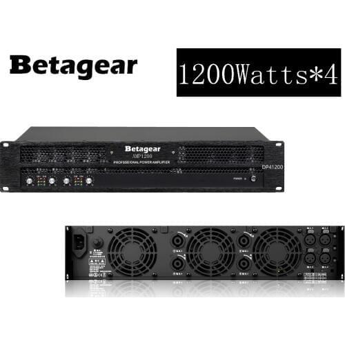 Betagear 4 Channel line array armplifiers 1200w *4 power amplifier professional linear Power amplifier Amp Stereo ampli 1600w*4