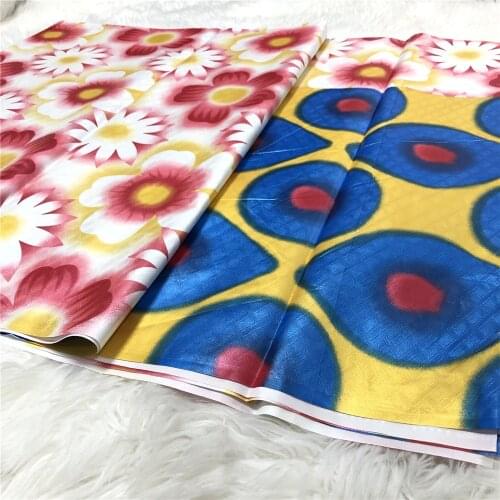 4yards 100% Cotton Soft Guniea Brocade African Fabric Keep Shiny Top Quality Golden Bazin Riche Damask Shadda Fabric For Clot