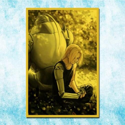 Anime Fullmetal Alchemist Edward Elric Roy Vintage Posters Art Silk Poster Canvas Retro Print For Home Room Decor Decoration-014