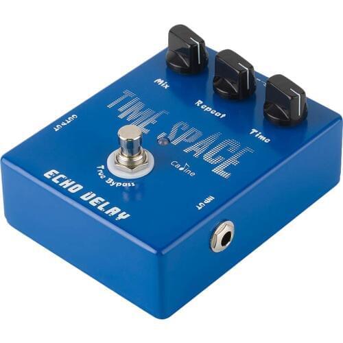 Caline CP-17 Echo Delay Guitar Effects Pedal Time Space Bass Distortion True Bypass Blue