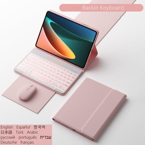 For Lenovo Xiaoxin Pad Pro 2021 Keyboard Case for Lenovo Tab P11 Pro P11 Tablet Cover Russian Spanish Korean Keyboard Teclado