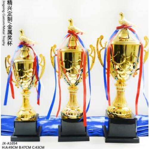 World cup Quality homing pigeon competition trophy pigeon team champion gold award trophy Wholesale factory direct selling