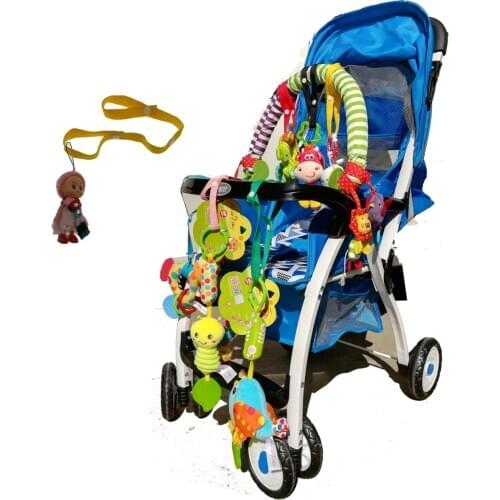 Baby toy fixed portable belt safety seat cart toy hanging rope pacifier chain toy pacifier bracket