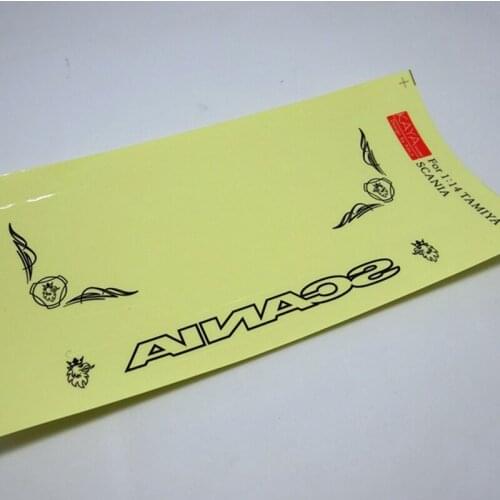 Remote Control Toys Tamiya Rc Car Window Sticker For 1:14 Scania Tractor Trailer Part