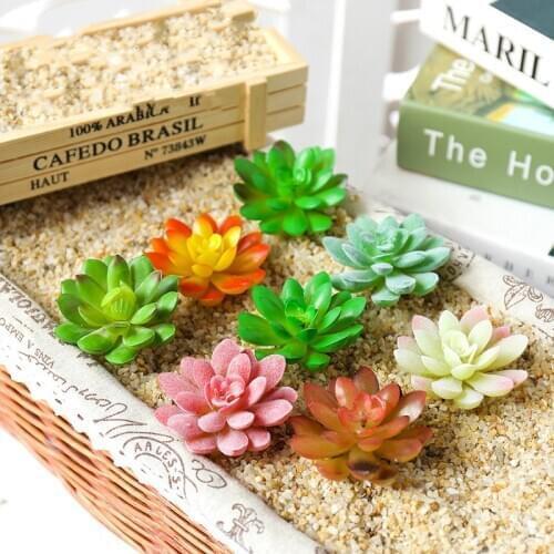 Artificial Flocking Simulation Succulent Plants DIY Home Garden Wedding Party Decoration Mini Bonsai Plante Table Decoration