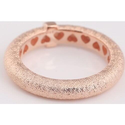 S925 Rose Matte Brilliance Ring For Women Wedding Party Gift fit Lady Fine Jewelry