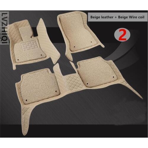 Floor Mat For LAND ROVER Discovery 5 LR5 2017-2021 Foot Carpets Step Auto Embroidery Leather Wire coil 2 Layer Mat
