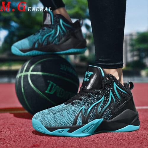 Basketball Sneakers Man Breathable Mesh Sports Shoes Men Cushioning High Sport Shoes Male Couple Big Size Basketball Shoe 47 B34