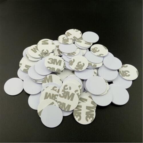 5/10PCS 25mm 125Khz RFID Tags EM4305 T5577 Writable Stickers Proximity Cards Rewritable 3M glue Adhesive Label For RFID Copier