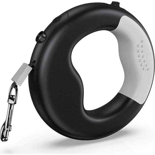 Flashing Light Retractable Dog Leash USB Rechargeable Anti-Slip Ergonomic Handle Wearable Light Hands Free Pet Dog Leash Lead