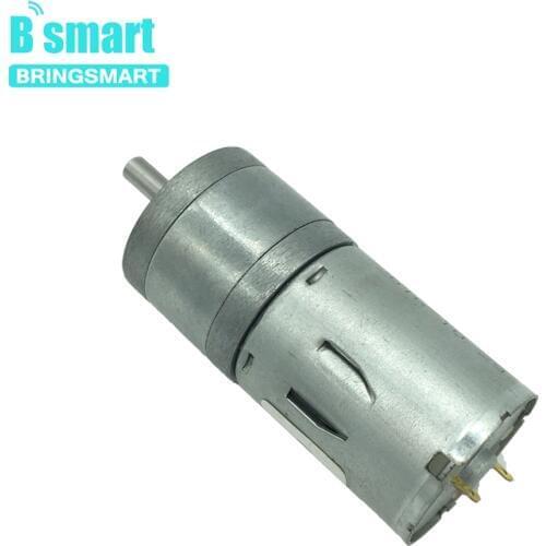 Bringsmart Gear Motor 12 volt DC Micro Gearbox Reducer Low Speed Reduction Electric Motor for Smart Car Mini Tools JGA25-370