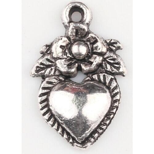 Vintage Silvers Heart Feather Butterfly Peace Sign Pentagram Owl Shoes Music Charms Pendants For Jewelry Making Bracelets Z1670