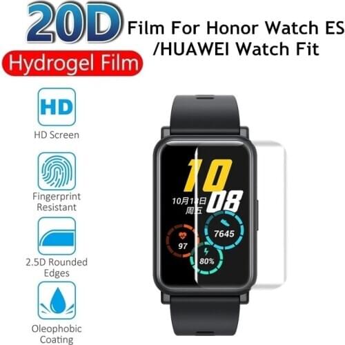 Soft TPU Clear Protective Film For Huawei Watch Fit /Honor Smart Watch ES Full Screen Protector Cover For Huawei Watch Fit