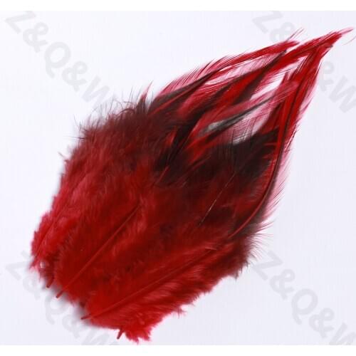 Natural 5-6 inches (12-15CM) silver tip feathers dyed big red 100PCS DIY craft jewelry earrings decoration accessories