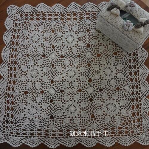 2016 new arrival ZAKKA fashion cotton crochet lace sofa cover with flower couch cushion sofa towel for back cover cushion cover