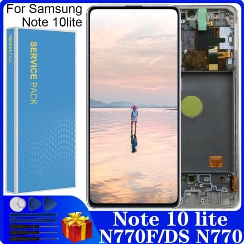 Original 6.7" Super AMOLED LCD For Samsung Galaxy Note 10 Lite N770F LCD Display Touch Screen Digitizer Assembly Repair Parts