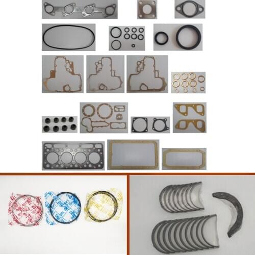 Complete repair Overhaul engine full gasket set kit crankshaft connecting rod bearing piston ring for Kubota engine: V1902