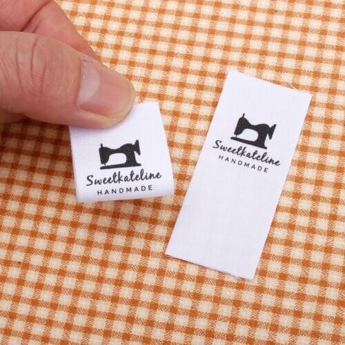 Custom Sewing labels, Custom Clothing Tags, Cotton Ribbon label, Handmade labels (MD0036)