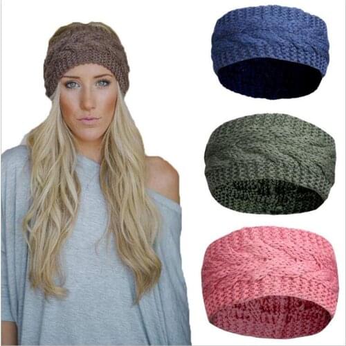 New Knitted Wool Headband Women Autumn/Winter Girl Hair Accessories Headwear Elastic Headband Simple Hair Accessories headbands