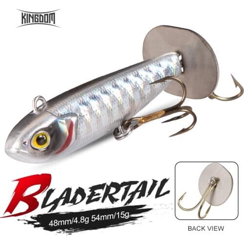 Kingdom BLADERTAIL VIB Fishing lures Lead Jigging Hard Lure Tail Vibration produces sound Sinking Artificial Baits Wobblers