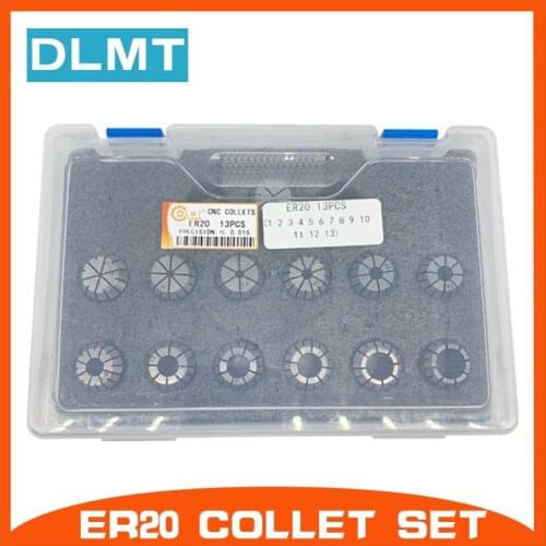 1Set ER20 Spring Chuck 13pcs/16pcs Engraving machine spindle 0.015/0.008mm High Precision CNC machining center