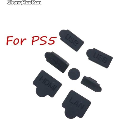 ChengHaoRan For Ps5 7uds silicone dust cover USB interface dust cover console accessories 2 set