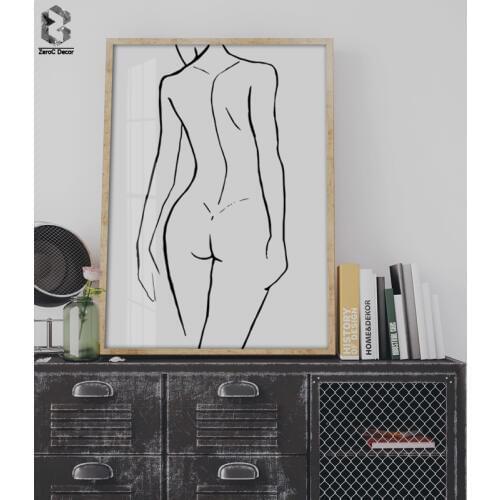 Modern Simple Sex Girl Canvas Poster Minimalist Nordic Style Wall Art Print Painting Decoration Pictures Home Decor
