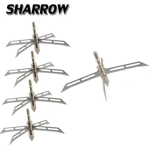 Archery 6/12pcs 4 Blade Broadheads Arrow Hunting Tips Arrowheads 128gr Outdoor Shooting Bow And Arrow Accessories