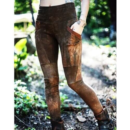 Umeko Gothic Womens Fashion Tie-dye Process Pockets Pencil Pants Slim Elasticity Casual Long Pants Trousers Pants Women Clothes