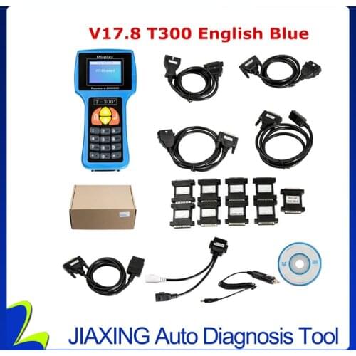 V2017.17.8 T300 Key Programmer T300 T300+ Car Key Transponder English/Spanish Blue/Black T 300 Auto Key Programmer